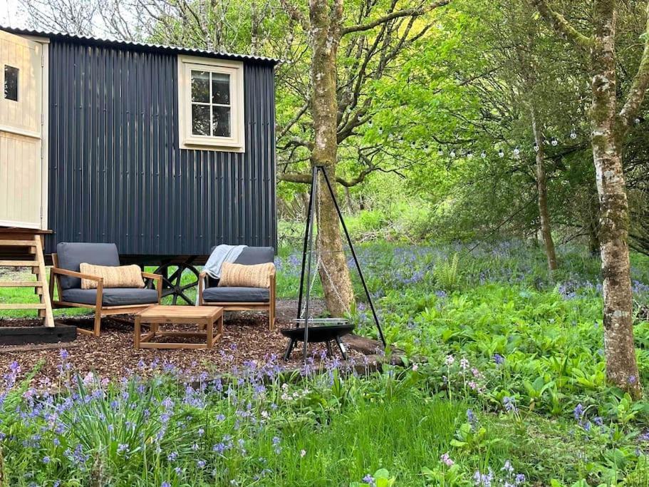 Cornwall Woodland Shepherd'S Hut - Dennis Hut Бодмін Екстер'єр фото